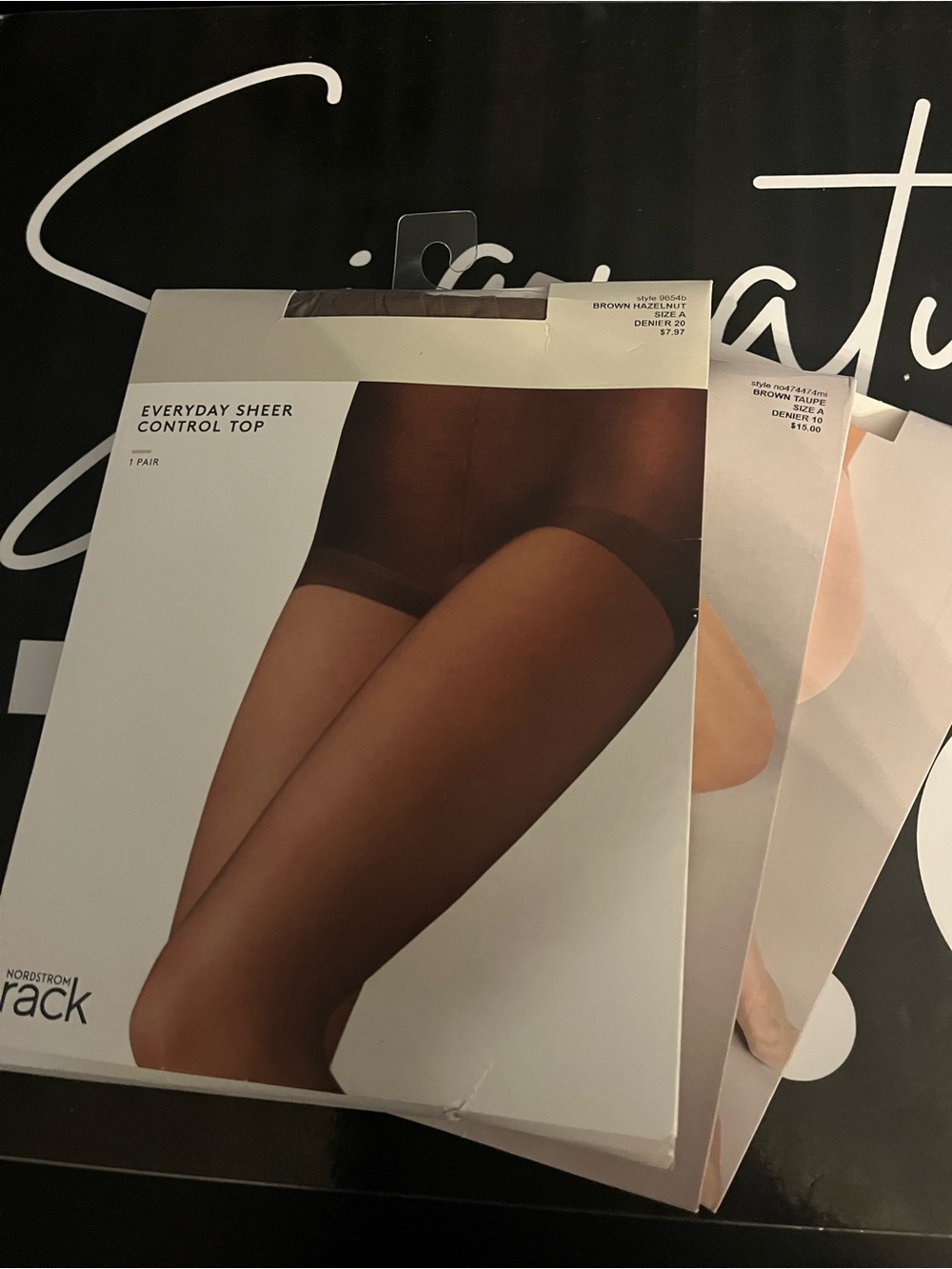 3 Pair Women Control Top Hosiery New (Open Pack) Size A Nordstrom